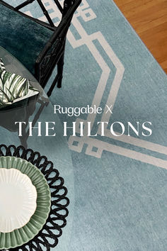 ruggable x the hilton's has been designed to look like it is on display