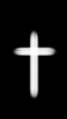 a white cross on a black background