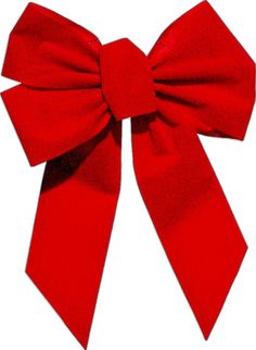 a large red bow on top of a white background