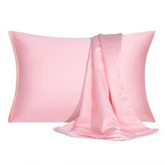 The pillowcase is made of satin material, which is soft and silky. Lightweight, breathable and cool to the touch. This 100% polyester satin pillowcases protect delicate facial hair from scratches, helping to reduce split ends and ensuring a night of sleep. Zippered closure end design avoids your pillows from escaping during sleeping. Our satin pillow cover is hand washable and no wrinkle. And 2 piece pillow covers can meet your different needs, it is a great choice for home bedding. Size: Travel Pink Silk Pillow, Silk Pillow Cases, Satin Pillow, Home Bedding, Satin Pillowcase, Silk Pillow, Silk Pillowcase, Split Ends, Polyester Satin