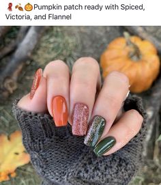 Dip Nail Colors, Fall Gel Nails, Colorful Nail, Fall Acrylic Nails, Thanksgiving Nails, Colorful Nail Designs