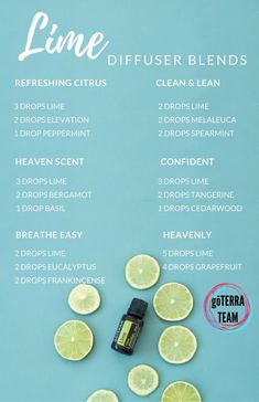 Doterra Diffuser, Doterra Oil, Essential Oil Combinations, Doterra Essential Oils Recipes, Essential Oil Diffuser Blends Recipes, Lime Essential Oil, Lime Oil