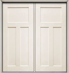 an image of two white doors with blue trim