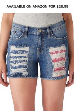 Rock & Republic Women's Hula Cut Off GiddyUp Gurl Blue Jean Short New (Size 2) ◆ AVAILABLE ON AMAZON FOR: $28.99 ◆ Women's Rock & Republic Hula Giddyup Gurl Style Jean Shorts Womens Ripped Jeans, Mid Rise Denim Shorts, Ripped Jean Shorts, Jean Short, Mid Rise Shorts, Flare Leg Jeans