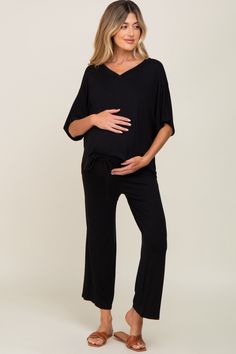 Black Cropped Pant Maternity Set– PinkBlush Maternity Outfits For Work Offices, Business Casual Outfits Maternity, Maternity Casual Outfits Summer, Work Maternity Outfits, Maternity Teacher Outfits, Office Maternity Outfits, Maternity Outfit Summer, Maternity Office Outfits, Pregnant Work Outfit