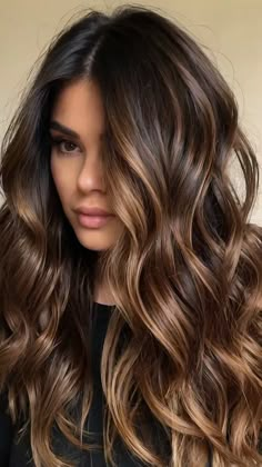 Chocolate Brown Hair With Balayage, Balayage For Dark Brown Hair, Brown Hair Dark, Dark Brown Hair Balayage, Hair Dark Brown, Brown Hair Inspo