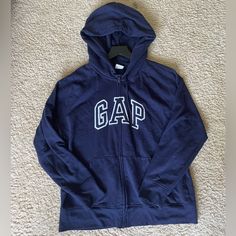 -Perfect Condition ( Brand New) - No Stains/ Flaws -Runs Small More Like A M/L Feel Free To Ask Any Questions/ Send Offers Gap Zip Up Hoodie, Hoodie Gap, Outfit Inspo Casual, Gap Sweater, Black Zip Ups, Blue Hoodie, Colorful Hoodies, Dream Clothes, Zip Up Hoodie