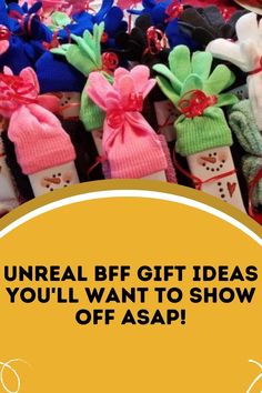 an image of gift items for sale with text overlay that reads, unreall bff gift ideas you'll want to show off asap