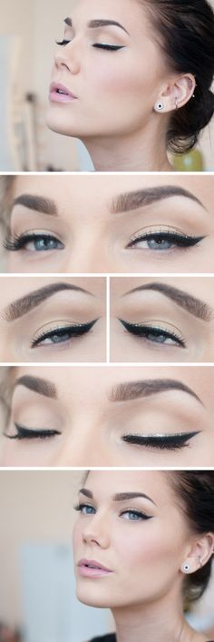 - 15 Essential Eyeliner Tutorials - Heart Over Heels Eyeliner Trends, Party Eye Makeup, Renew Vows, Tutorial Eyeliner, Christmas Eye Makeup, Eyeliner Hacks, Winged Eyeliner Tutorial, Alat Makeup