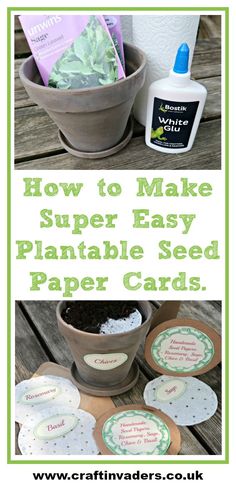 how to make super easy plantable seed paper cards for kids and grown up plants