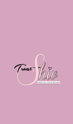 the logo for true shoe on a pink background