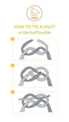 how to tie a knot in the half - buckle step by step instructions for children