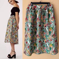 - Gorgeous Lined Skirt - A-Line Midi Silhouette - Side Hidden Zip - Lined - Self 100% Polyester / Lining 100% Polyester - New With Tags! A3823 Jacquard Midi Skirt, Lined Skirt, Green Color, Red Green, Brooklyn, Midi Skirt, Anthropologie, Womens Skirt, A Line