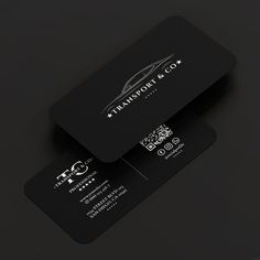 Car Driver Transport Company Black Modern Business Card