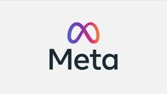 the logo for meta is shown in black and white, with colorful letters on it