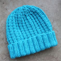 Turquoise Bumpy Rib Hat Pattern – TopacioKnits Mens Hat Knitting Pattern, Rib Stitch, Hat Knitting Patterns, Circular Needles, Still Working, Kids Hats, Hat Pattern, Red Heart