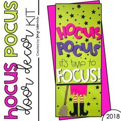 a poster with the words hocps pocus it's time to focus on it