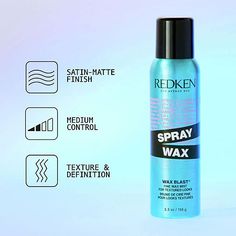 What it DoesMedium control wax aerosol hair spray that provides texture and gives hair a tousled look with body and dimension. Invisible wax texture mist with medium control for a satin-matte finish for a textured look. This hairspray gives a nice wax finish but in the lightness of a spray that allows easy control in hair.Key benefits:Medium HoldTexturizingSatinMatteInvisible Wax TextureMedium Control Satin-Matte Finish Controlled Undone TextureHow to Use Shake well. Mist on damp or dry hair.Sh… Porous Hair, Volumizing Spray, Hair Dryness, Hair Oil Serum, Finishing Spray, Spray Foam, Texturizing Spray, Hair Help, Purple Shampoo