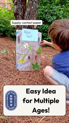 a young boy is playing with an easy idea for multiple ages to learn how to write