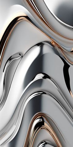 an abstract silver and gold background with wavy lines