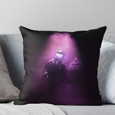 Super soft and durable 100% spun polyester Throw pillow with double-sided print. Cover and filled options. UFO361 FAN MERCH Merch Design, Design Pillow, Designer Throws, Designer Pillow, A Pillow