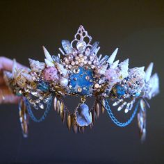 Ocean Crown, Fantasy Crowns, Fantasy Crown, Crown Ideas, Crown Crystal