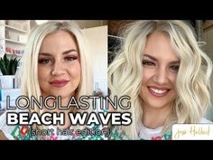 Harmonize Beauty Hair Tutorial, Beach Wave Tutorial Short Hair, Messy Beach Waves Short Hair, Hair Tutorial For Short Hair, Harmonize Beauty, Beachy Waves Tutorial, Beachy Curls, Beach Waves Hair, Fine Hairstyles