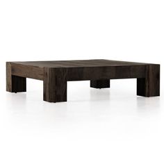 a square wooden table with one end missing