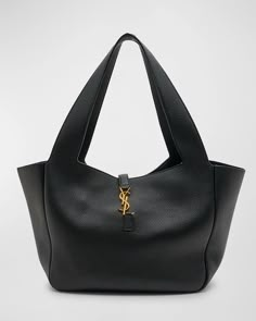 Saint Laurent Bea Supple Cabas Shoulder Bag | Neiman Marcus Ysl Tote Bag, Ysl Tote, Saint Laurent Tote, Image Swag, Ysl Logo, Womens Designer Handbags, Designer Totes, Top Handle Handbags, Saint Laurent Bag