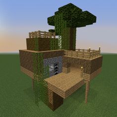 House Designs Minecraft, Minecraft Home Ideas, Minecraft Home, Minecraft Tree, Jungle Trees, Craft Houses, Minecraft Medieval