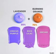 three different types of lip bales are shown in this graphic above which one is purple, the other orange