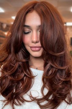 Ginger Brown Hair Color, Shades Of Brown Hair Color, Warm Brunette Hair Color, Cinnamon Brown Hair Color, Gorgeous Brown Hair, Warm Red Hair, Shades Of Brown Hair, Hair Color Auburn Brown, Cinnamon Brown Hair