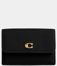 From COACH&#x2C; the Mini Trifold Wallet features:Polished pebble leatherGold-tone hardwareSix credit card slotsFull-length bill compartmentSnap closureOutside snap coin pocketApprox. 4.25" (L) x 2.75" (H) x 1" (W)Imported. Affordable Black Coin Purse With Card Slots, Cheap Elegant Wallet For Everyday Use, Affordable Classic Wallets For Formal Occasions, Black Michael Kors Wallet, Coach Leather Trifold Wallet With Card Slots, Coach Black Bifold Card Holder, Coach Black Rectangular Trifold Wallet, Coach Black Trifold Wallet With Card Slots, Coach Black Leather Card Holder