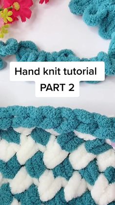 the crochet pattern has been made using two different colors and is being used to make