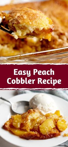 this easy peach cobbler recipe is the perfect dessert to serve with friends and family