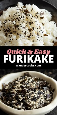 an image of quick and easy fukkae with rice in the bowl on the side