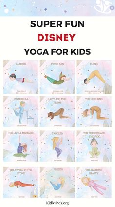 the disney character yoga poses for kids