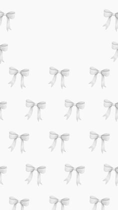 many white bows on a white background