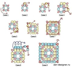 the diagram shows how to make an origami puzzle with different shapes and sizes