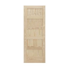 an unfinished wooden door on a white background