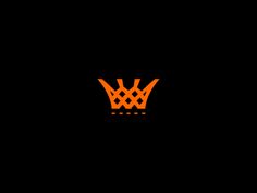 an orange crown on a black background