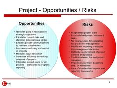 two circles with the words project - opuntities / risks