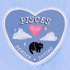 Pisces Sticker, Celestial Witch, Cat Merch, Aquarius And Pisces, Child Of The Universe, Dream's Cat, Witch Spirituality, My Funny Valentine, Sagittarius Capricorn