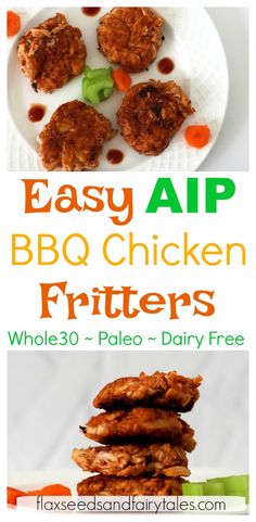 easy air fried bbq chicken fritters recipe on a plate