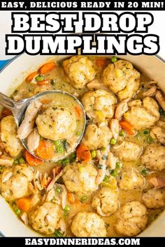 a white bowl filled with dumplings and vegetables