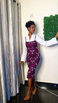 Female Ankara Styles, Ankara Pinafore, Dress From Scratch, Simple Dress Styles, Ankara Short Gown Styles, Ankara Dress Styles, Dress Tutorial, African Print Dress Ankara