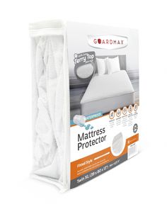 the mattress protector is open and ready to be put into its packaging box for storage