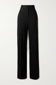 Faultless cuts and careful precision lay the foundation of Alexander McQueen's tailoring, so you can always expect top-quality pieces that fit impeccably. These pants have been made in Italy from black wool and have a high-rise waist that falls to pressed, straight legs. Team them with one of the label's blazers for the office or evenings out. High Waist Office Pants, Black Dress Pants For Women, High Rise Black Pants, Tailoring Pants Women, Office Pants For Women, Black Pants High Waisted, Black Formal Pants Women Classy, Black Slacks For Women, Black Pants Women Classy