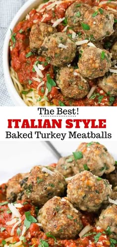 the best italian style baked turkey meatballs