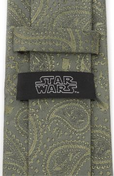 A subtle Star Wars design stamps a cool tie cut from pure silk. Style Name:Cufflinks, Inc. Yoda Paisley Silk Tie. Style Number: 6024851. Available in stores. Jedi Symbol, Sage Green Tie, Star Wars Colors, Star Wars Wedding, Star Wars Design, Star Wars Logo, Paisley Tie, Cool Ties, Design Stamps